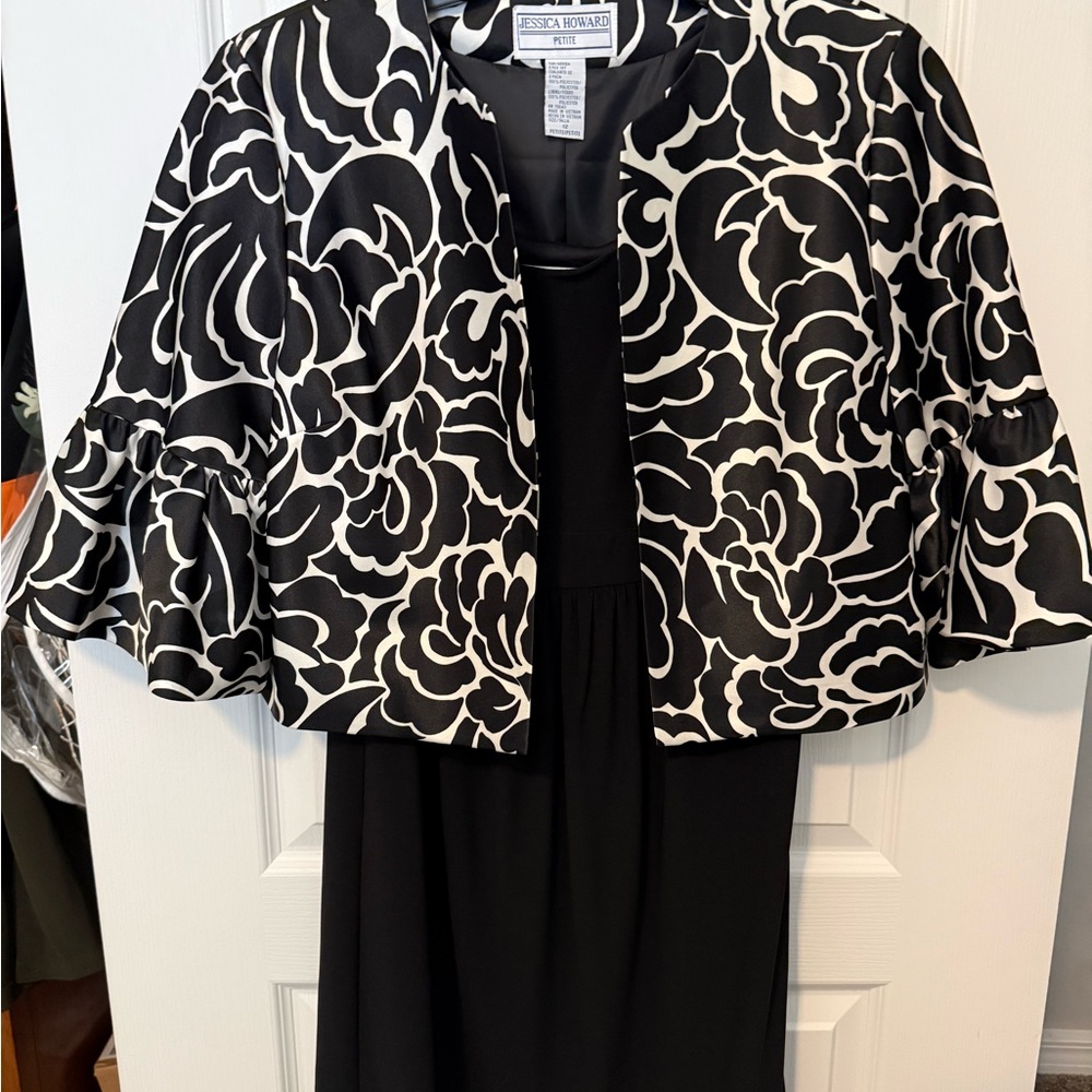 Vintage Jessica Howard Black Dress Set